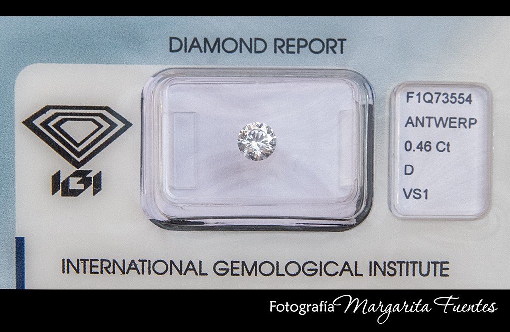 Diamante talla brillante certificado